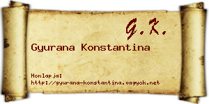 Gyurana Konstantina névjegykártya